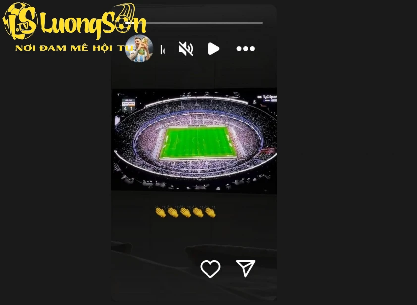 Phản ứng của Messi khi Argentina thắng đậm Brazil (Ảnh: Instagram).